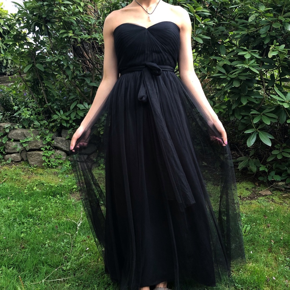 Black Strapless Jenny Yoo prom dress